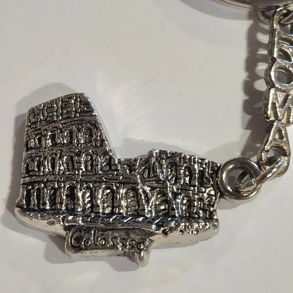 VTG Keychain Keyring Key FOB Roma Rome Italy Coliseum